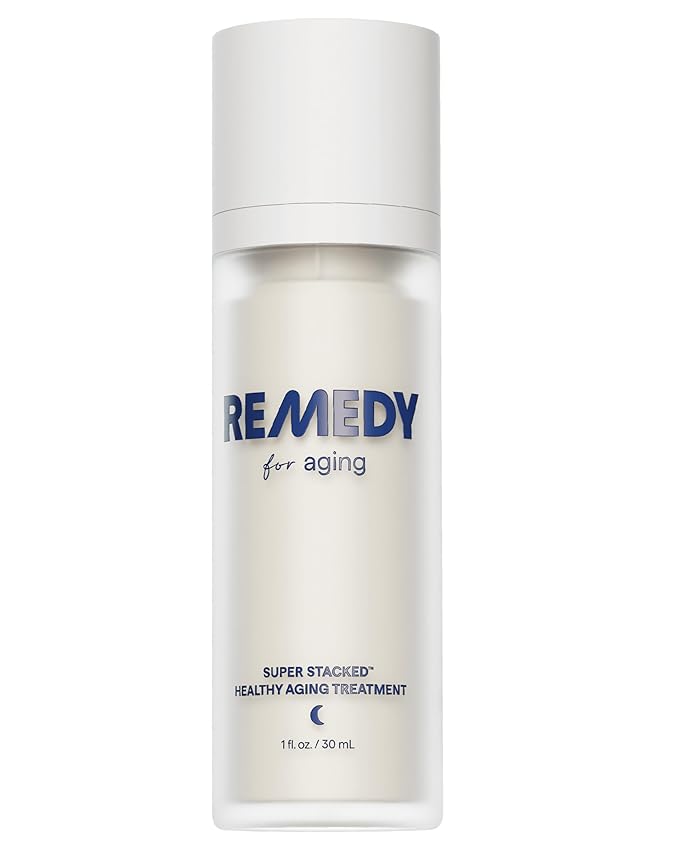 Remedy for Healthy Aging - Retinaldehyde, Resveratrol, Glycolic Acid, Argireline, Ferulic Acid, Matrixyl 3000 - Anti-Aging Treatment for Wrinkles, Uneven Texture & Tone - By Dermatologist Dr. Shah