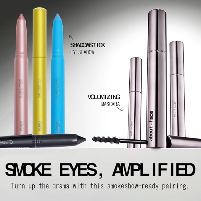 about-face Shadowstick – Long-Wear Cream Eyeshadow Stick – Matte & Pearly Finishes – Vegan, Cruelty-Free, Clean Beauty – 0.049 oz (Baroque- Pearly Pink Ice)