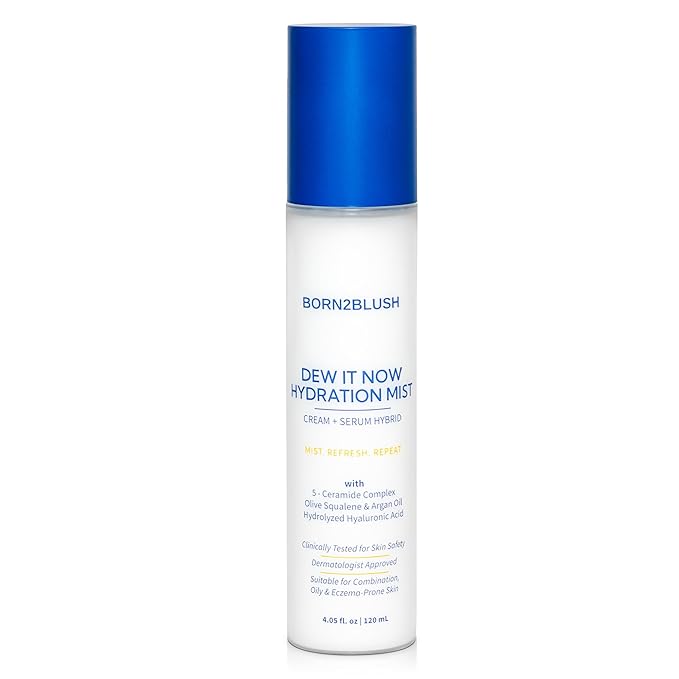Dew It Now Hydration Mist – Cream + Serum Face Mist Hydrating Spray with Ceramides, Argan Oil & Squalane – Lightweight Face Barrier Repair – for All Skin Types, Sensitive Skin Safe – 120ml