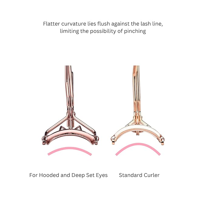 Jenny Patinkin The Big Reveal Eyelash Curler for Hooded Eyes, Deep Set Eyes – Precision & Professional Eyelash Curler for Difficult Eye Shapes with Replacement Silicone Pad, Nickel Free