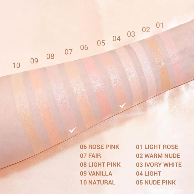 evpct 2Pcs Pink under Eye Corrector Brightener Concealers for Older Women Dark Circles, under Eye Cream Pot Concealer Full Coverage Peach Color Corrector Makeup, Nourishing Waterproof, 05&08