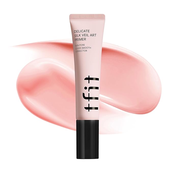 TFIT Delicate Silk Veil Art Primer - Korean Makeup, Poreless Matte Makeup Primer for Oily Skin (Lightweight, Hydrating), Blurring Pore Filler, Smooths fine lines,Long-Lasting Blur Effect, 1.01FL. Oz