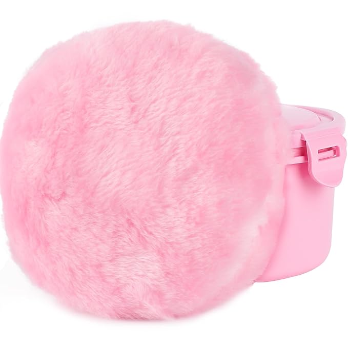 WSYUB Extra-Large Body Powder Puff - 6 Inch Ultra Soft Fluffy Velour Powder Puff, Pink
