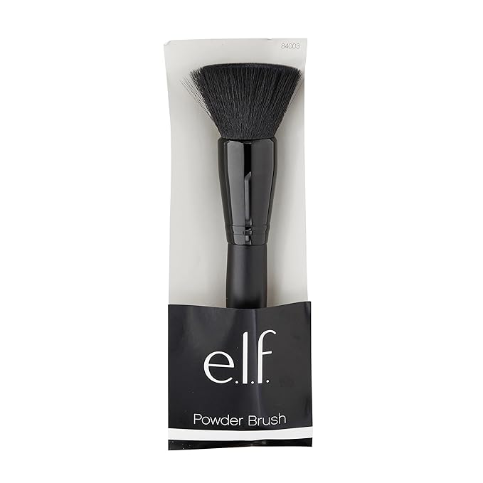 e.l.f. Powder Brush, Versatile Makeup Brush For Powder Or Blush, Creates A Sculpted Look, Made With Synthetic Bristles, Vegan & Cruelty-Free