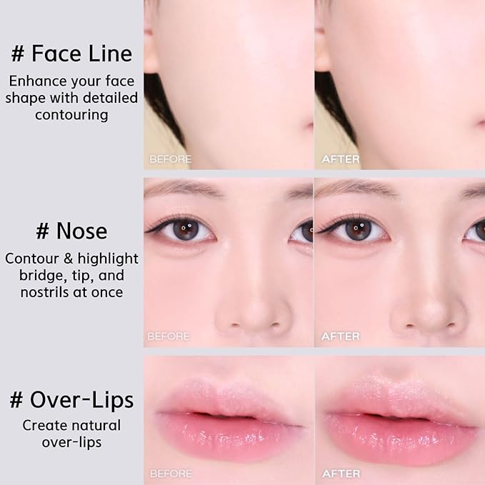 BBIA Last Contour Stick - Dual-Sided Contouring & Highlighting Duo Stick Easy Dual-Ended Natural Contour & Highlight Blendable Buildable Longlasting Korean Face Makeup (02 COOL DETAIL, Pack of 1)