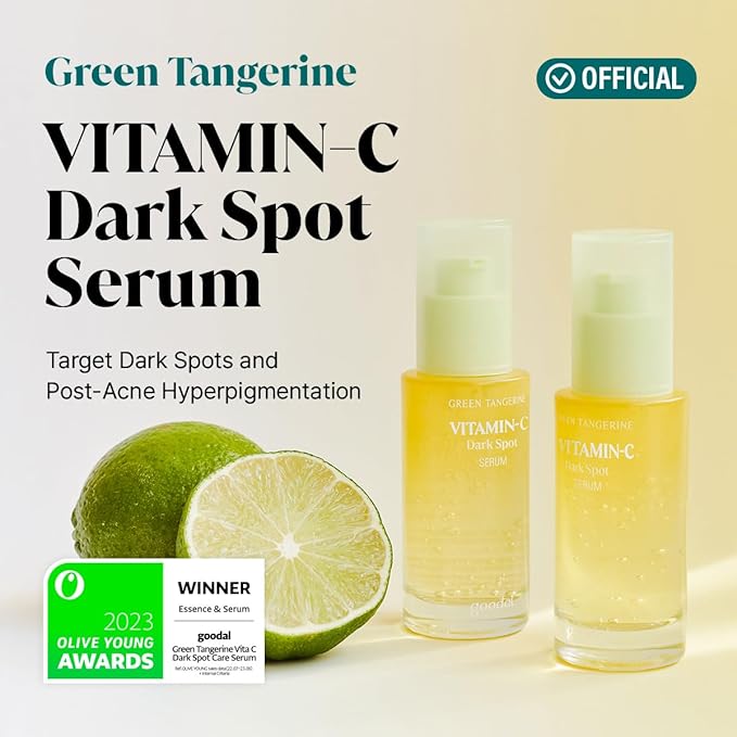 GOODAL Green Tangerine Vitamin C Serum - Advanced Version (2.02 Fl Oz (Pack of 2, Refill Included))