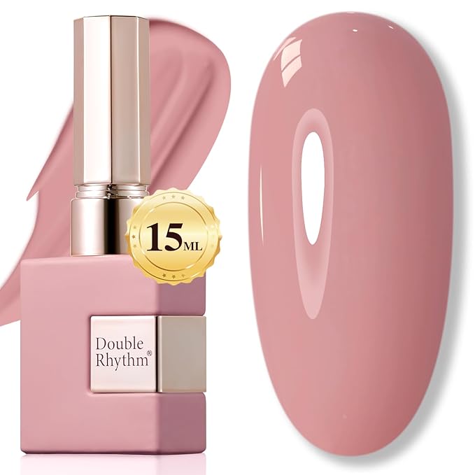 Double Rhythm 0.5Oz Gel Polish Pure Sheer Same Color Same Bottle Soak Off 15ML Gel Polish Manicure Salon Nail Art DIY at Home for Women (Soft Pink-A1088)