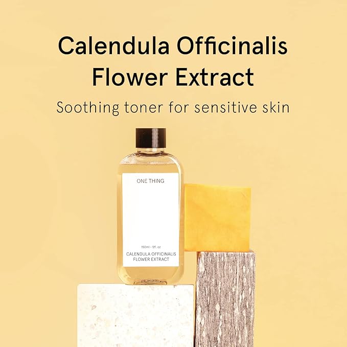 ONE THING Calendula Officinalis Flower Extract Toner 5.07 Fl Oz | Hydrating Soothing Vegan Facial Extracto, Smooth Soft Sensitive Oily Acne Prone Skin, Barrier Relief Sebum Control | Korean Skin Care