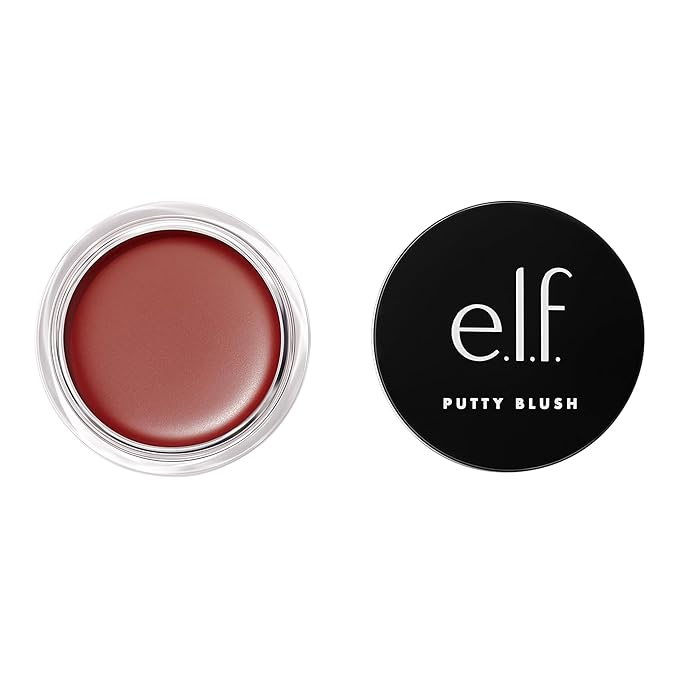 e.l.f. Putty Blush, Creamy & High-Pigment Formula For A Natural Glow, Delivers A Semi-Matte & Powder Finish, Vegan & Cruelty-Free, Maldives