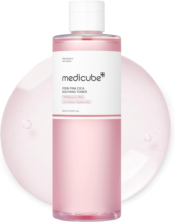 medicube Salmon DNA PDRN Pink CICA Soothing Toner I Pink Glow Toner for Skin Boosting, Soothing and Calming, Uneven Skin Tone, Peptide & Niacinamide, Korean Skin Care (250ml / 8.45 fl. oz.)