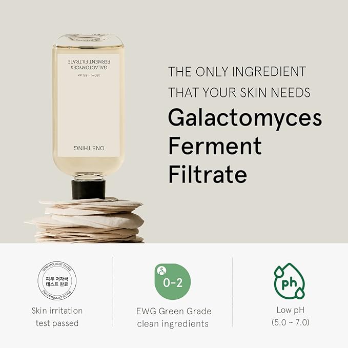 ONE THING Galactomyces Ferment Filtrate Toner 5.07 Fl Oz | Hydrating Facial Daily Essence for Clear Transparent Glowy Smooth Plump Radiant Skin, Brightening Soothing Dull Tone | Korean Skin Care