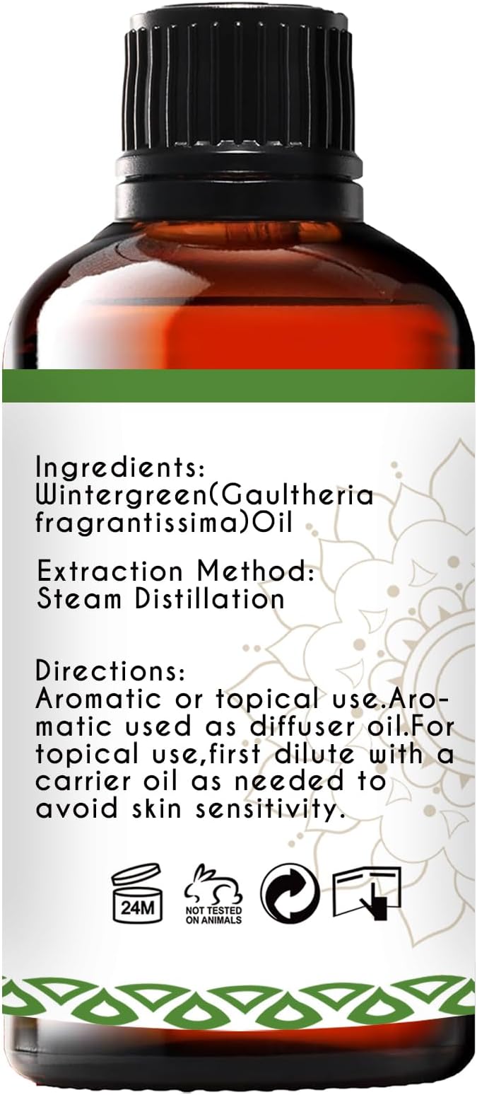 Wintergreen Essential Oil,100% Pure Natural for Diffuser Household DIY - 1 Oz