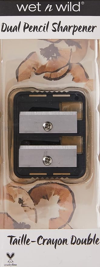 wet n wild Dual Pencil Sharpener Dual-Pencil Eyeliner Pencil Sharpener | Convenient | Essential Tool | Sharpens | Easy to Clean | Travel-Friendly | Compact (Pack of 2)