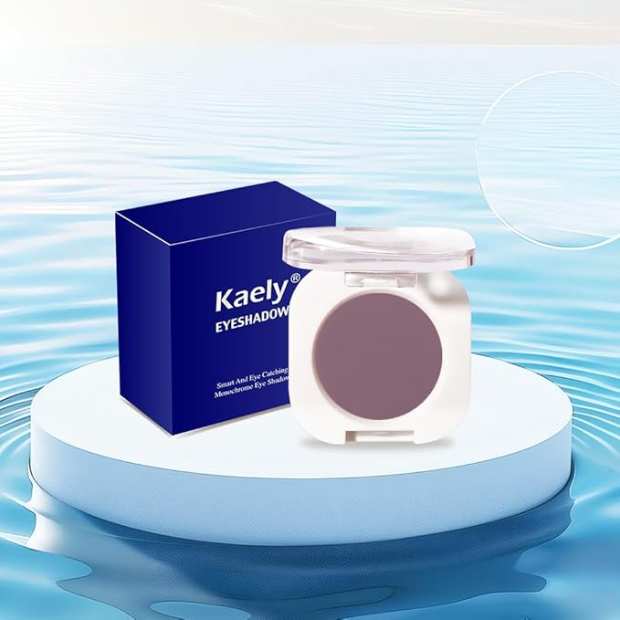 Plum Matte Single Eyeshadow, Lightweight Blendable Mini Eye Shadow for Older Women, Monochrome Eyeshadow Palette Makeup Pigmented Waterproof, Vegan & Cruelty-Free, 30