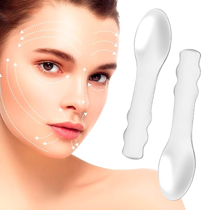 3pcs Mini Metal Makeup Spatula, Reusable Cosmetic Cream Spatulas Spoon, Skincare Scoop Applicator Facial Massage Beauty Tools for Mixing and Sampling Face Eye Cream- Silver