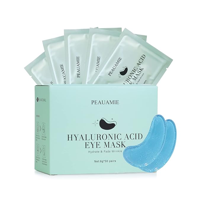 Under Eye Patchs Hyaluronic Acid Eye Mask for Dark Circles and Puffiness Wrinkle Eye Bags 30 Pairs