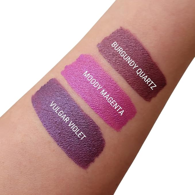 Aromi Metallic Liquid Lipstick | Long-lasting Lip Color for Women with Shimmery Finish, Dark Purple Shade, Waterproof, Vegan (Vulgar Violet)
