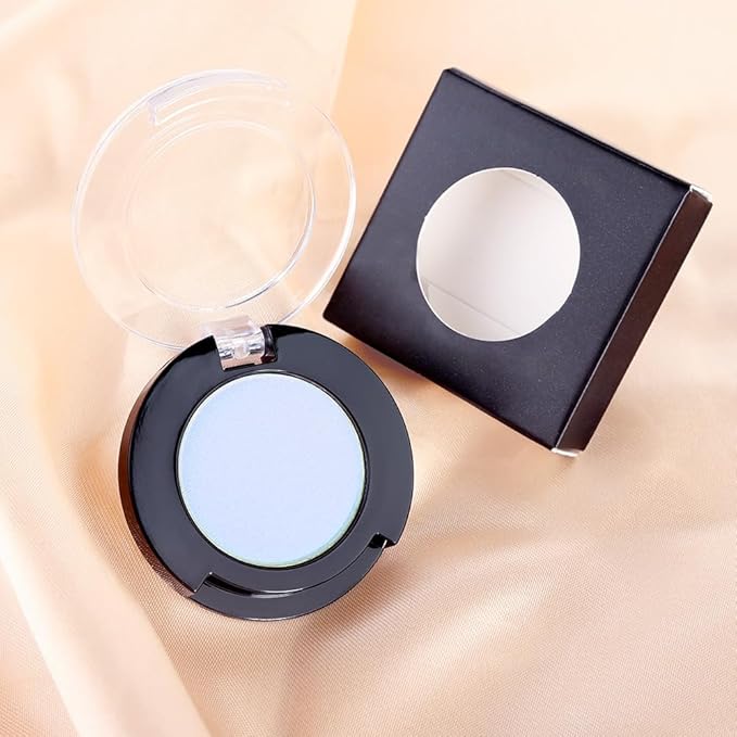 Light White Blue Single Matte Eyeshadow Makeup, Cream to Powder Monochrome Eye Shadow for Older Women, Daily Evening Girls Eyeshadow Palette Gift, sombras para ojos, Mini Vegan Travel Eye, #14