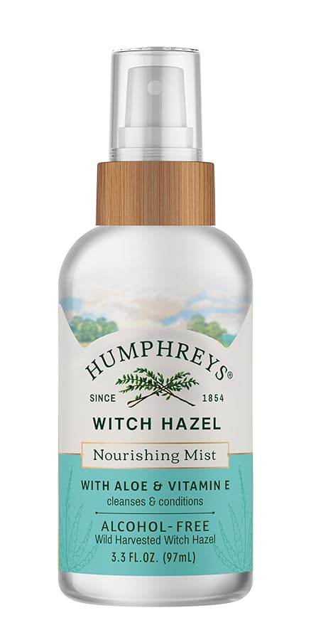 Humphreys Witch Hazel Nourishing Toner Mist Spray | Nourishing Hydrating Toner | Alcohol-Free | Wild Harvested Witch Hazel | Travel Size 3.3 Fl Oz | Clean Beauty | Vegan & Cruelty-Free