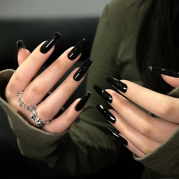 Major Dijit Quick Dry Nail Polish 12ml/0.41fl oz Black Regular Nail Lacquer Fast Drying & Long Lasting Nail Polish Nail Art Effect for Nail Salon