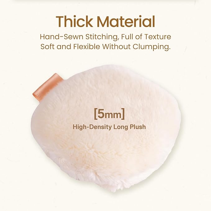 Face Fluffy Powder Puff,Soft Plush Setting Powder Puff, Large Velour Makeup Puff for Loose Or Pressed Powders,Round Cosmetic Puff, Beauty Makeup Tool,1pcs
