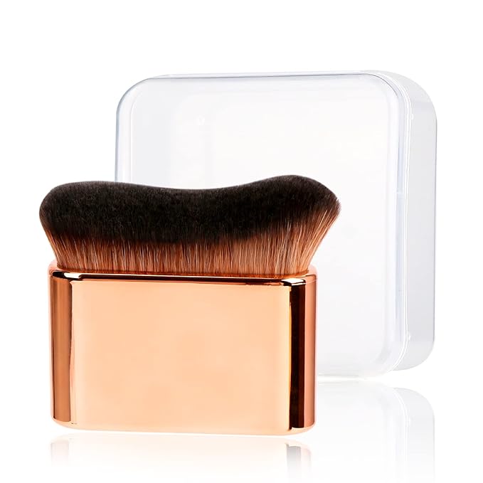 Yoseng Self Tan Brush - Kabuki Brush Applicator for Face & Body, Fake Tan & Sunscreen, with Protective Case