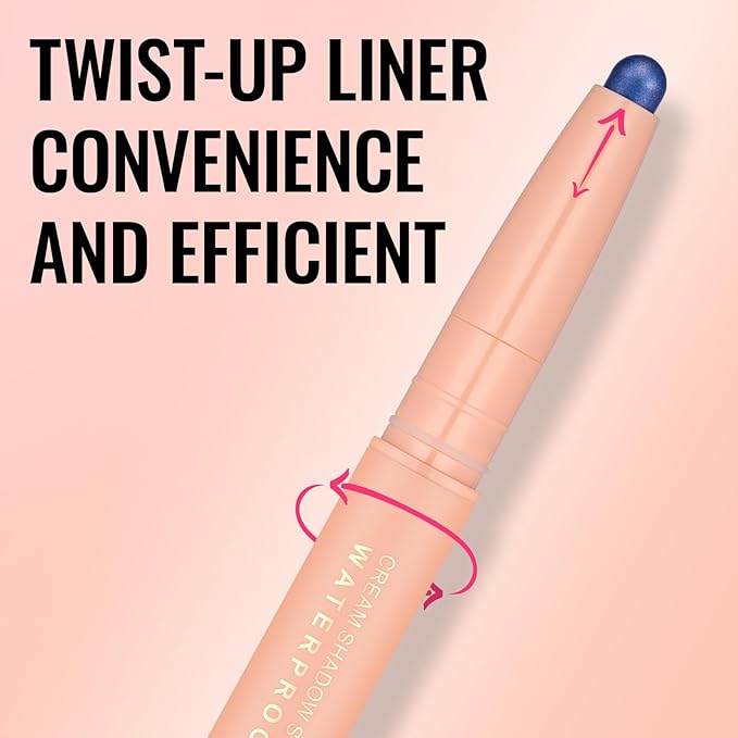 Oulac Waterproof Eye Shadow Stick Smooth and Long Lasting, Shimmering Glitter Finish, Blendable Eyes Makeup, Vegan & Cruelty-Free 1.25g, 17 Hollywood Dream