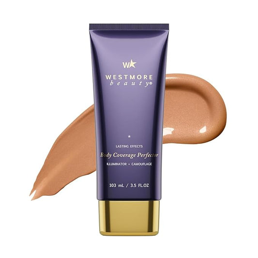 Westmore Beauty Skin Foundation Concealer, Body Makeup 3.5 Fl Oz (Golden Radiance, Cream) - Waterproof, Transfer-Resistant, Long-Lasting Coverage for Tattoo, Stretch Marks, Scars