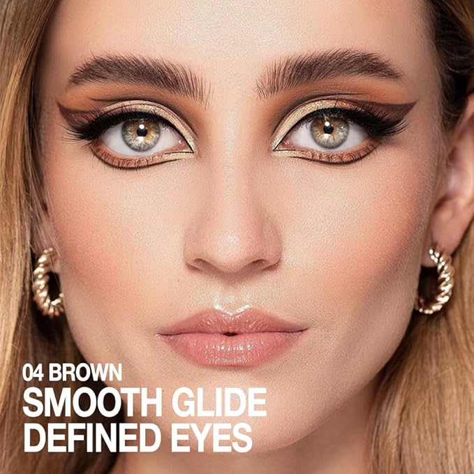 evpct Brown Eyeliner Pencils for Eyes, Brown Colored Eye Liner Pencil Makeup Waterproof Smudge Proof, Colored Gel Waterline Eyeliner Liquid, Face Eye Paint Stick Lipstick Pen Halloween Makeup