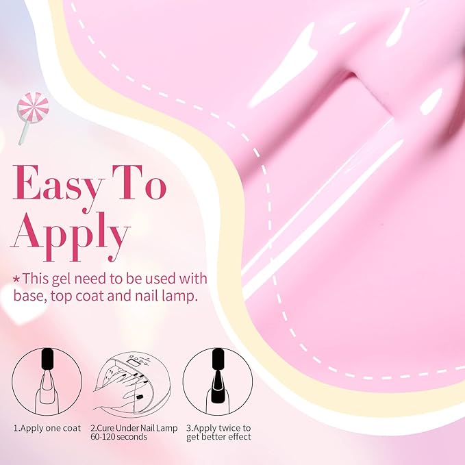 Born Pretty Pastel Gel Nail Polish Set Spring Summer Gel Polish Macaron Candy Sweet Color Gel Polish Easter Soft Pink Yellow Purple Blue Green Colors Collection Nail Art Gift Box 7ML 6PCS