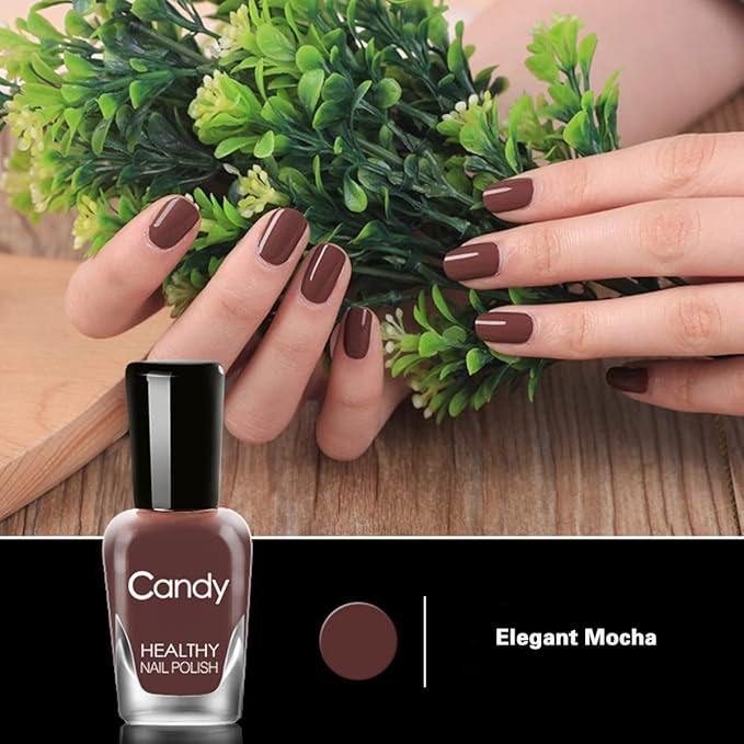 Non Toxic Easy Peel Off and Fast Dry Nail Polish Set for Pack, Eco Friendly and Organic Water Based Nail Polish for Women,Teens(10 Bottles)