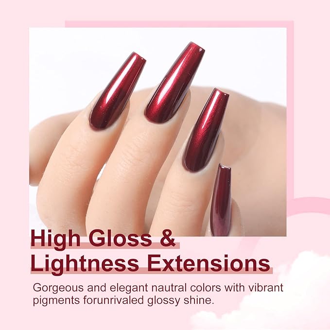 Major Dijit Quick Dry Nail Polish 12ml/0.41fl oz Pearl Wine Red Regular Nail Lacquer Fast Drying & Long Lasting Nail Polish Nail Art Effect for Nail Salon