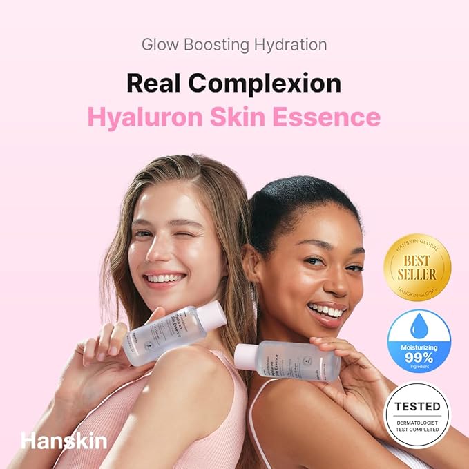 Hanskin Hyaluron Skin Essence Toner – Korean Hydrating Toner for Glass Skin | Hyaluronic Acid & Collagen | Lightweight Moisturizing Astringent for Dry, Sensitive & Dull Skin | K-Beauty (5.07 fl oz)