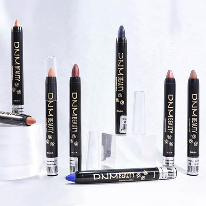 evpct Midnight Blue Shimmer Cream Eye Shadow Brightener Sticks Set for Eyes, Blue Shimmery Matte Pencil Eye shadow Applicator Stick Pen Palette Makeup Waterproof sombras en crema para ojos 31#