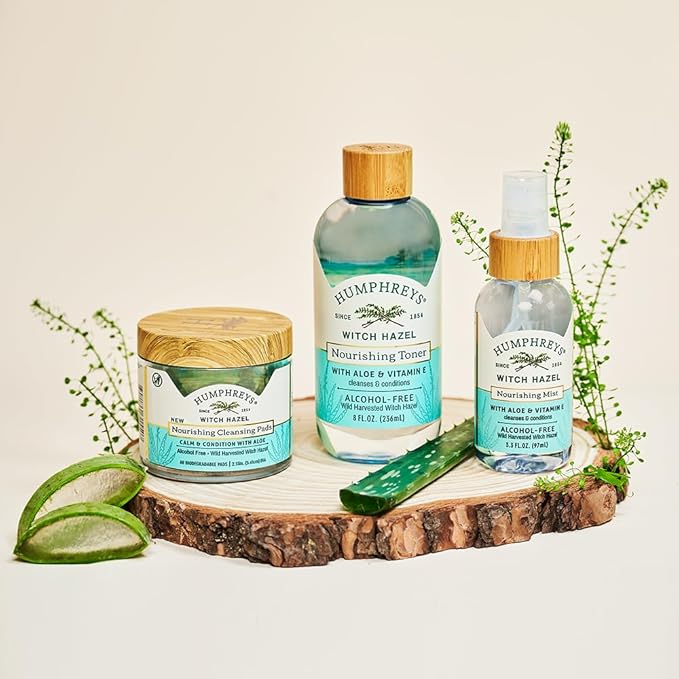 Humphreys Witch Hazel Nourishing Toner Mist Spray | Nourishing Hydrating Toner | Alcohol-Free | Wild Harvested Witch Hazel | Travel Size 3.3 Fl Oz | Clean Beauty | Vegan & Cruelty-Free