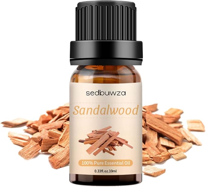 Sedbuwza Sandalwood Essential Oil, Pure Organic Sandalwood Fragrance Oil for Diffuser, Humidifier, Soap, Candle, Perfume