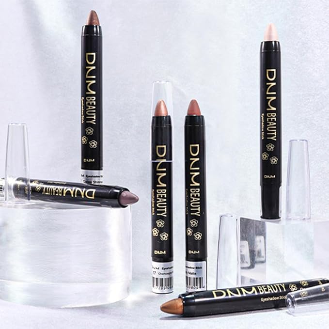 evpct Cocoa Shimmer Cream Eye Shadow Brightener Sticks Set for Eyes, Cocoa Shimmery Matte Pencil Eye shadow Applicator Stick Pen Palette Makeup Waterproof sombras en crema para ojos 21#