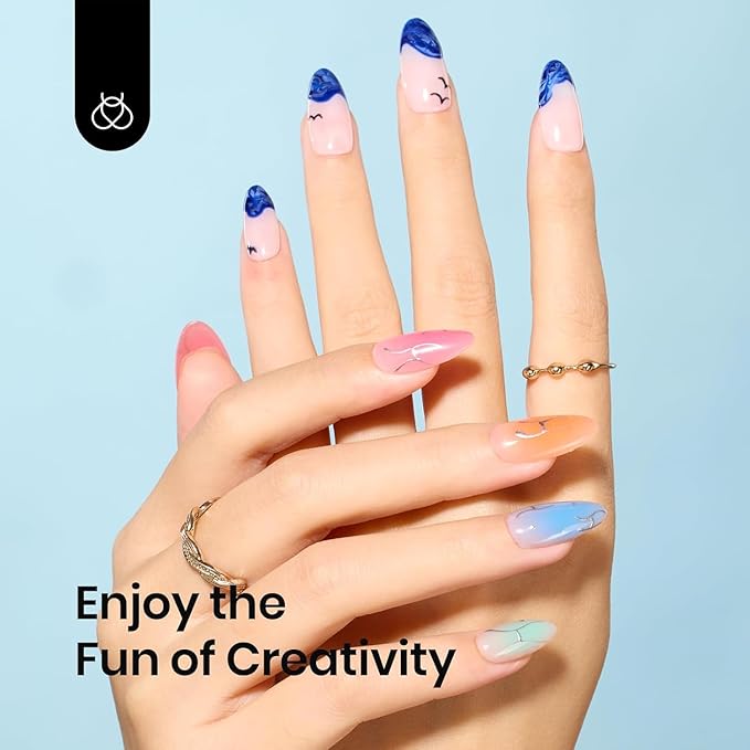 Beetles Blooming Gel Nail Polish HEMA Free, Blossom Gel Polish 1 Pcs 20ml with Nail Brush for Spreading Effect Marble Natural Stone Watercolor Floral Soak off U v DIY Fall Nails Gifts for Women