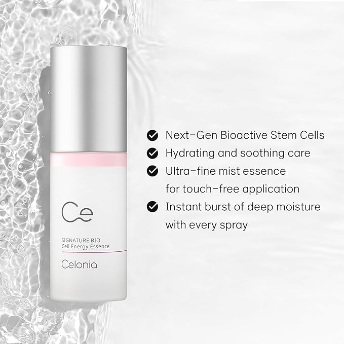 CELONIA Signature Bio Energy Essence Face Mist, Korean Anti-Aging Stem Cell Skin Care, Calming Hydrating Facial Essence Spray For All Types Of Skin, Reduce Redness, Stay Fresh And Glowing 100ml