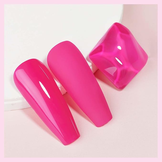 Nail Polish Hot Pink, Air Quick Dry, Nail Lacquer Fuschia Pink Long Lasting & Fast Drying, Color Nail Pigment Oil-based High Coverage for Nail Art Finger Nail Concealer Polish, 1PC 12ML