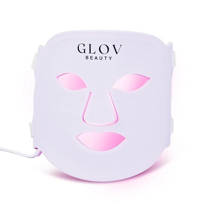 Glov Beauty - Anti-Aging LED Face Mask Red Light Therapy for Wrinkles, Fine Lines & Firmer Skin - Four Color Modes - Easy 10 Minute Session, Rechargeable, Facial Home Spa Device