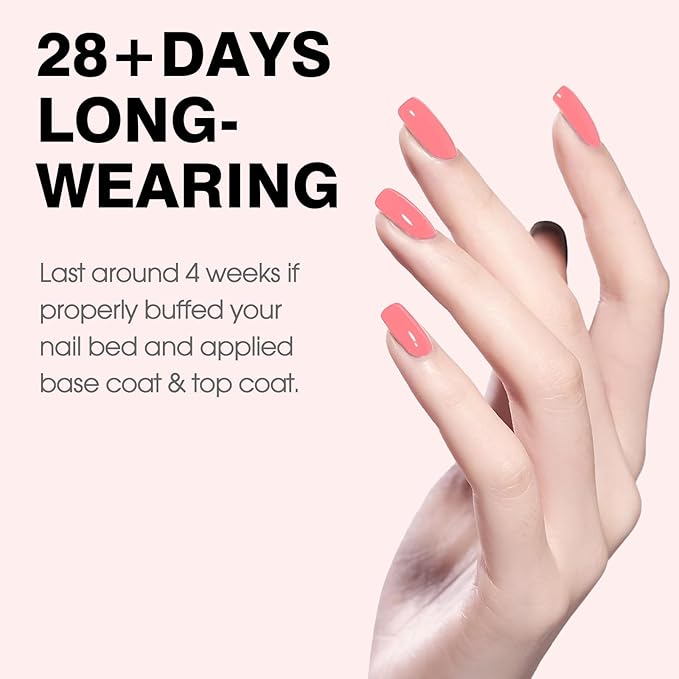 CANNI Pink Gel Nail Polish – 1pc 9ML Hot Grapefruit Pink Color, Soak Off UV LED Gel, High Gloss for French Manicure, DIY Nail Art & Salon Use