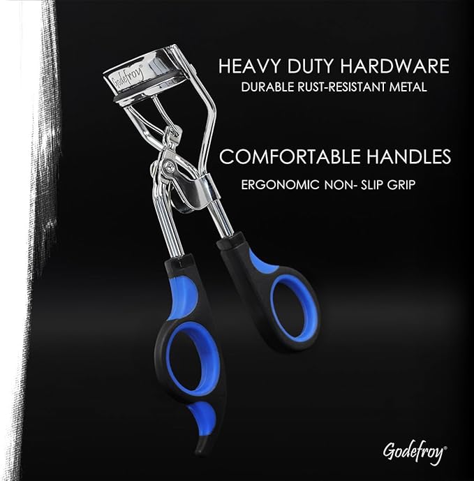 Godefroy Eyelash Curler for Women – No-Pinch Grip, Ergonomic Handle, Long-Lasting Lash Curl, Fits All Eye Shapes, Heat Retaining