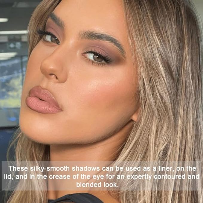 10 Color Matte Eyeshadow Palette | 10 Soft-Focus Matte Shades in Grey-Brown & Neutral Taupe | Silky Powder Blends Like Cream | Natural-Looking Nude Makeup for Mature Skin | Day to Night Wear