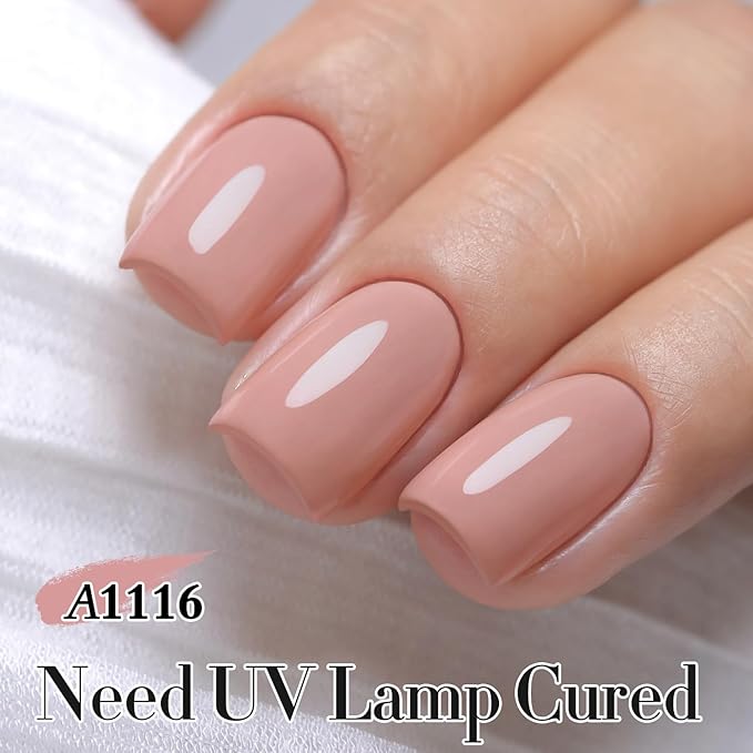 Double Rhythm 15ML Gel Nail Polish Pure Sheer Same Color Same Bottle Soak Off Gel Polish Art Manicure Salon DIY at Home for Women (Pink-A1116)