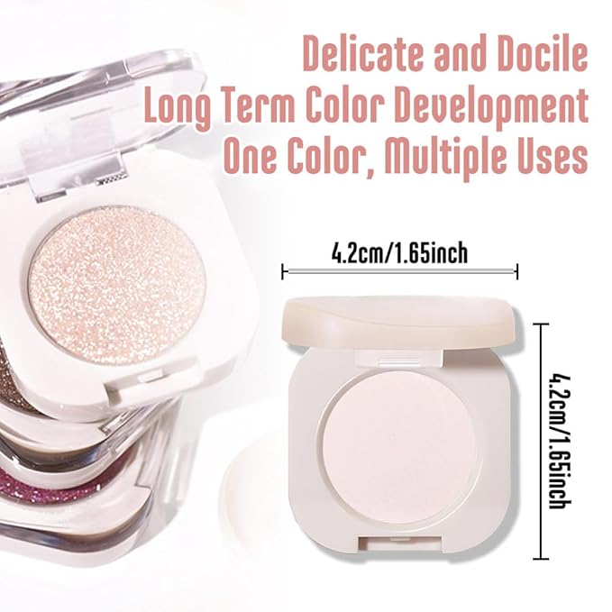 Pressed Single Matte Eyeshadow Palette Makeup, Matte nude White Eyeshadow For Women, Pigmented Waterproof Sombras Para Ojos, Single Pressed Powder Vegan, Talc, Paraben & Cruelty Free(01)