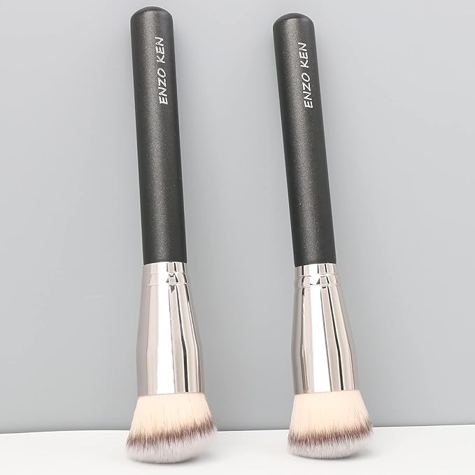 Cream Contour Brush for Cream Makeup, Angled Foundation Brush for Liquid Makeup, Liquid Foundation Brush, Foundation Makeup Brushes - Black, 170B