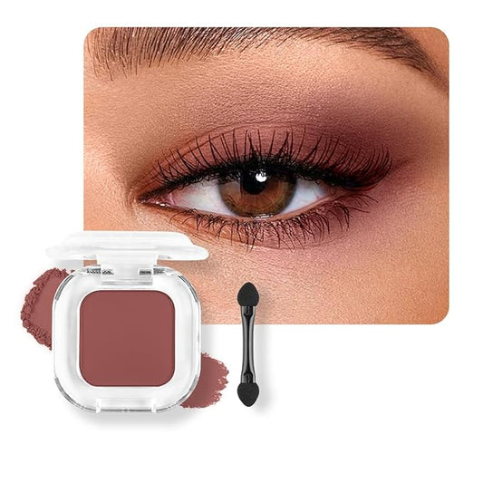 Red Brown Matte Single Eyeshadow Makeup Powder Palette,High Pigment Blendable Formula Eye Makeup for Women,Neutral Eye Shadow,sombras para ojos,Longwear Waterproof,Vegan & Cruelty-Free,Eyeshadow Gift