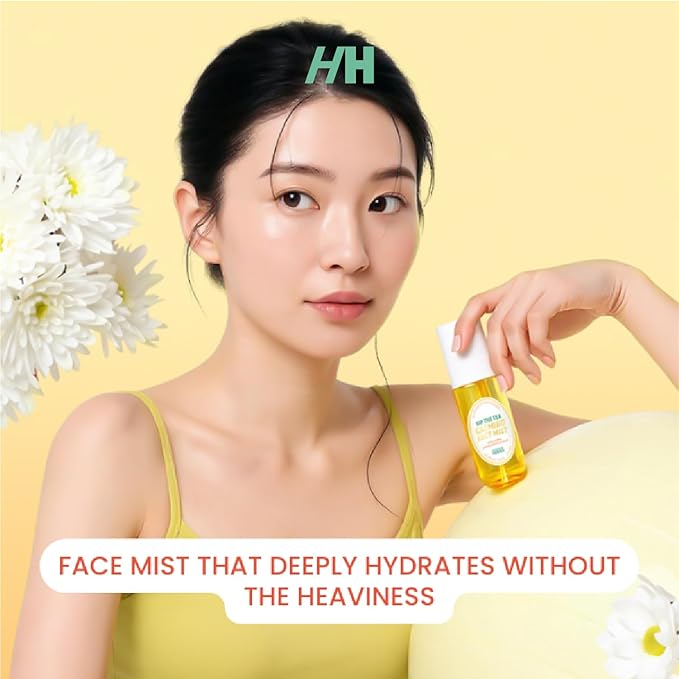 Handmade Heroes Sip The Tea Calming Face Mist Serum – Hydrating Facial Spray with Chamomile, Jasmine & Hyaluronic Acid – Vegan, Alcohol Free Formula for Dewy, Refreshed Skin – 2.2 fl oz