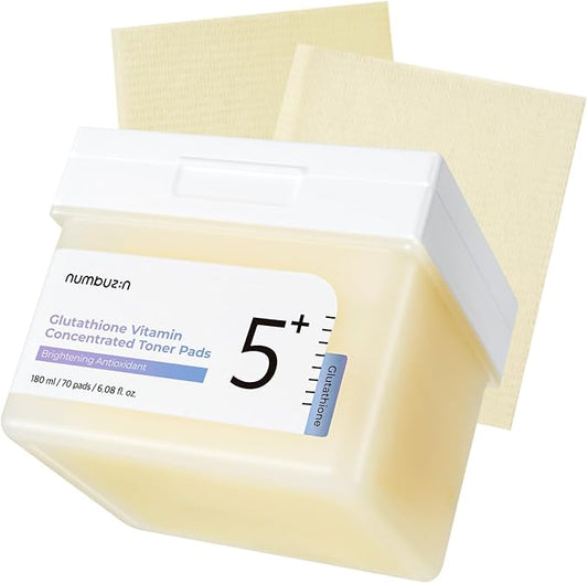 numbuzin No.5 Toner Pads | Vitamin-Niacinamide Concentrated Pad | Double-Sided | Glutathione, Niacinamide, PHA & LHA | Exfoliation, Hyperpigmentation Care | 70 Pads/180 ml
